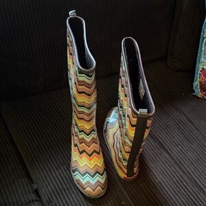 Missoni Target Colorful Zigzag Women's Rain Boots